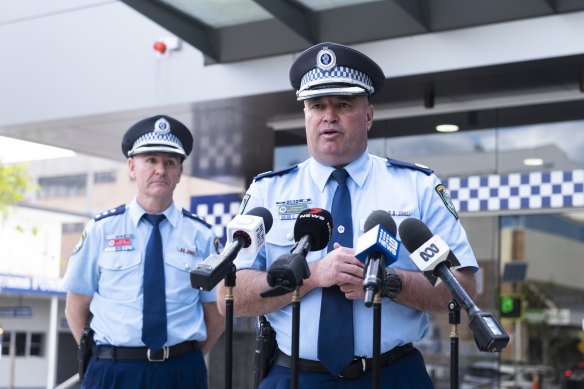 Acting Assistant Commissioner Anthony Boyd holds a press conference after the fatal crash.