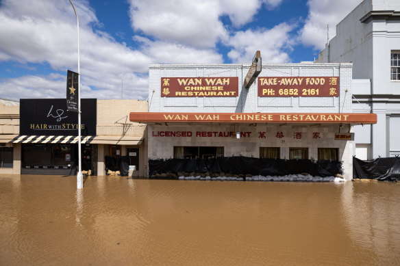 Shops along Lachlan Street, Forbes, on Wednesday.