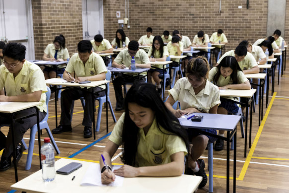 A record number of students sat the selective schools test this year.