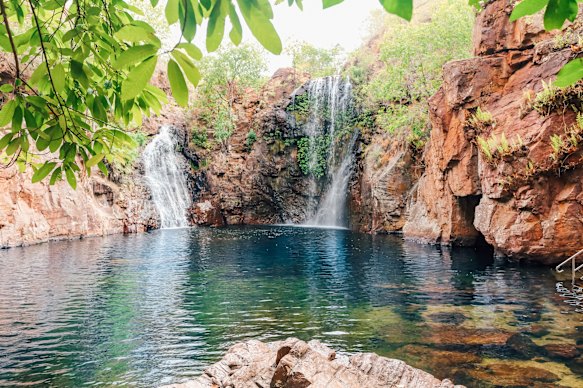 Twin waterfalls at Florence Falls in Litchfield National Park.