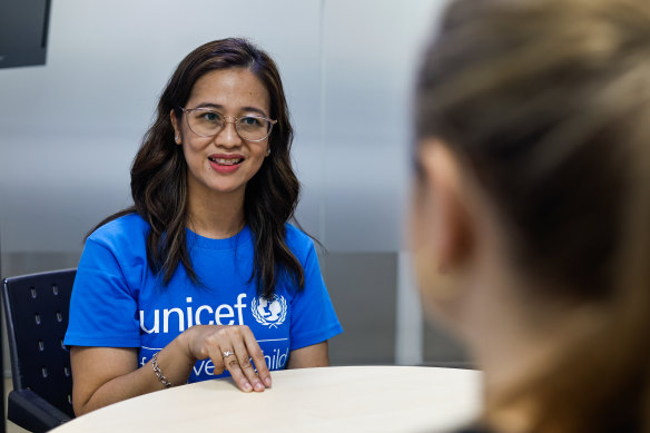 UNICEF Child Protection Officer Marie Michelle Quezon.