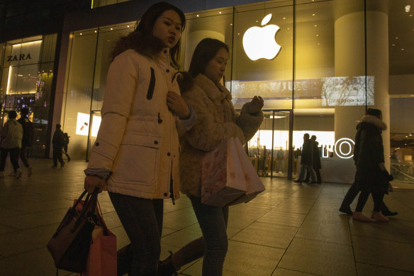 An Apple store in Shanghai. China is now Apple’s largest market for iPhones.