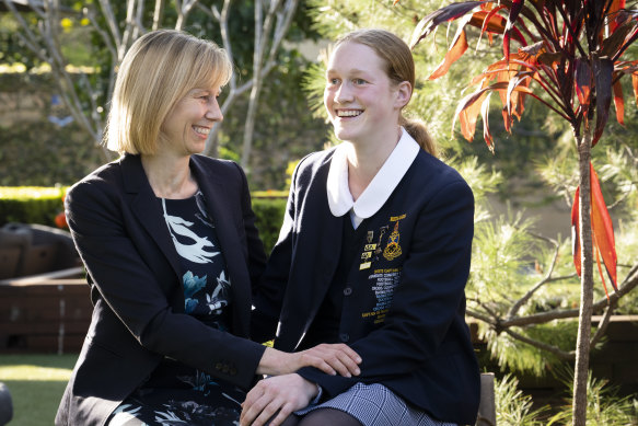 Redlands year 12 student Emilie Bessell with her mother Suzy Bessell 