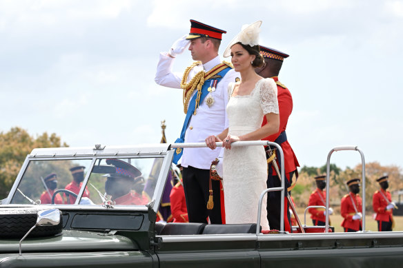 Prince William and Princess Kate in Kingston, Jamaica in 2022, where Britain has had a long history of slavery.