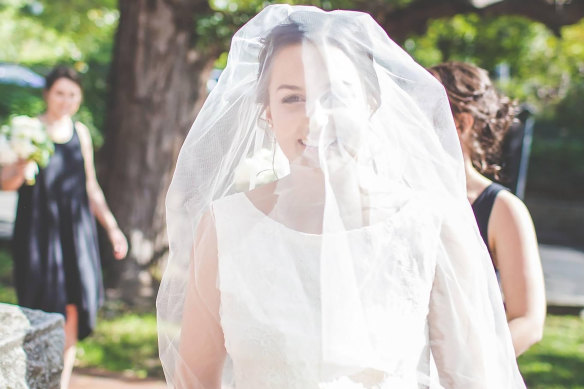 Steph Lentz on her wedding day.