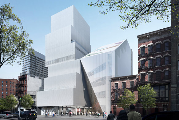 Rendering of the expanded New Museum and public plaza. 