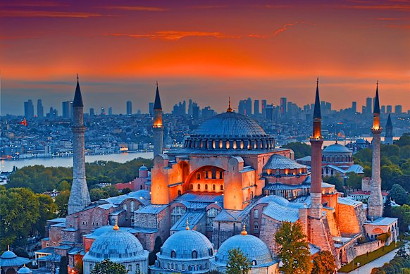 Istanbul and Hagia Sophia.