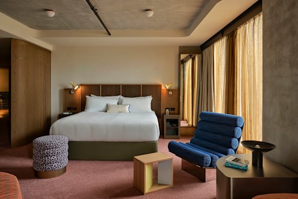 One of the lookout corner suites at Hannah St Hotel.