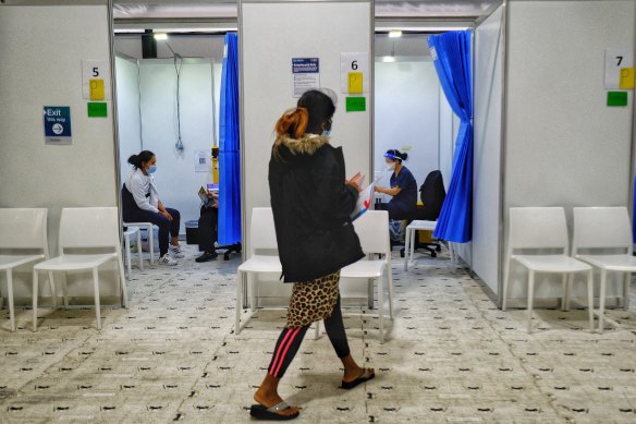 Vaccination hubs offer a choice of Pfizer or Moderna boosters. 