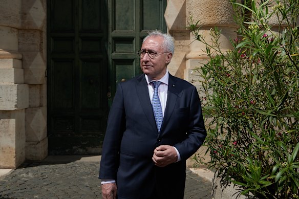 Italian senator Francesco Giacobbe, from Sydney, in his office in Rome this week.