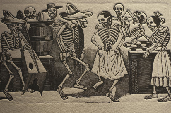 Mexican artist José-Guadalupe Posada’s images are steeped in the Dionysian revelry of traditional Day of the Dead celebrations.