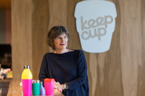 KeepCup founder Abigail Forsyth says sales are still lagging pre-pandemic levels. 