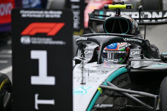 This is the Mercedes teenager’s fourth grand prix victory. 