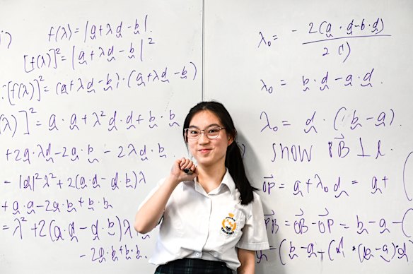 Year 12 Student Emily Xiao after sitting the HSC maths extension 2 exam.