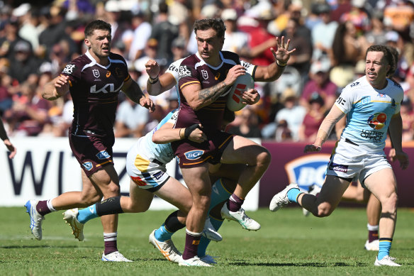 There was a huge crowd in Toowoomba for the Broncos weekend trial