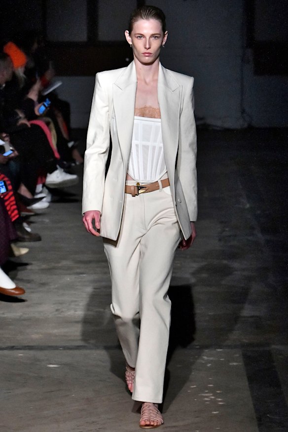 Well suited ... Dion Lee's show at New York Fashion Week.