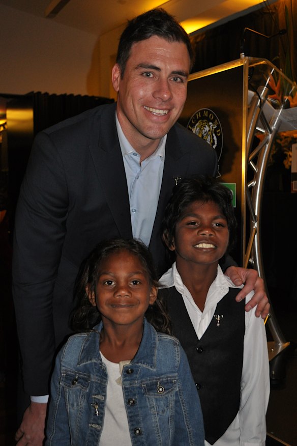 MJ with sister Mia and Tigers great Matthew Richardson.