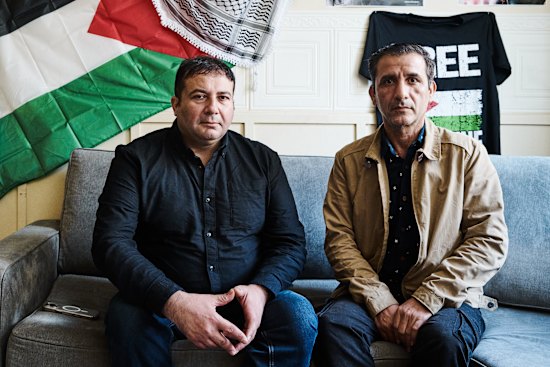 Shamikh Badra (left), 38, and Mohammed Saleh: “When Mo arrived at Sydney airport it was like a dream,” Badra says, “as if Gaza had walked into the room.”