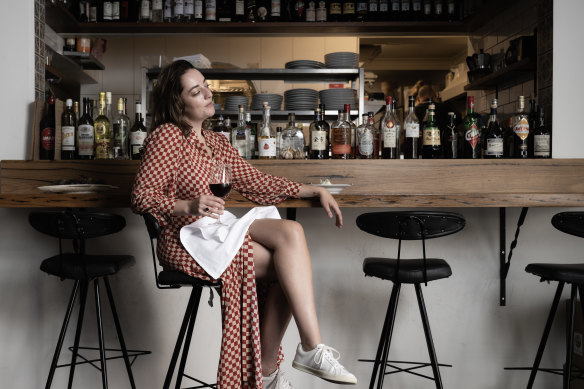 Charlotte Ree at her favourite Sydney solo dining haunt, Bar Vincent in Darlinghurst.