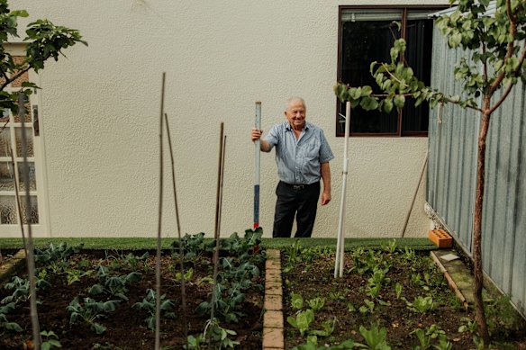 Nonno Bart Nicolielio likes to cook what he grows in the garden.