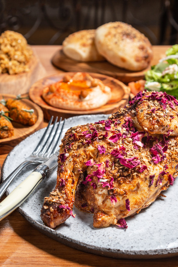 Turkish spiced molasses-roasted chicken.