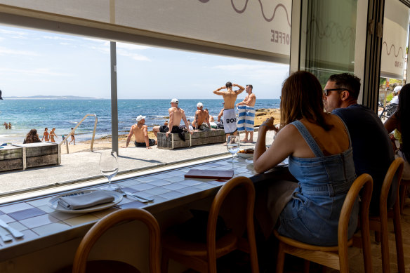 Bobbys is peak beachside dining in Cronulla.