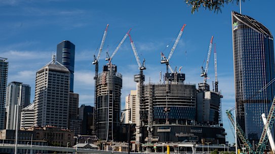 The $3.6 billion Queen’s Wharf project in Brisbane’s CBD.