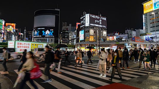 Tokyo’s bustling Shinjuku district: the nation is bouncing back from the latest wave of COVID. 