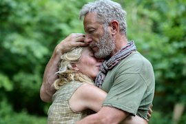 Gillian Anderson and Jason Isaacs in The Salt Path movie adaptation. 