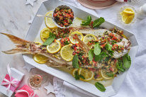 Julia Busuttil Nishimura’s Maltese-style stuffed snapper.