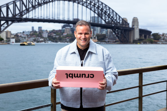 Crumbl Cookies CEO Jason McGowan announcing their Aussie plans in October.