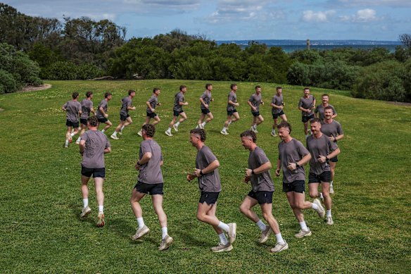 Multi-exposure shot of Jack Hanley – known as @the_crazy_running_man – will compete in the Backyard Ultra.
