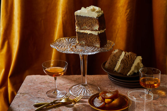 Emelia Jackson’s spiced apple layer cake with burnt butter cream cheese icing.