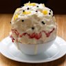 Rare cheese, a cheesecake-inspired kakigori with pineapple compote.