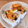 Fried octopus sando.