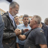 Spain’s King Felipe VI (left) was heckled and had mud thrown at him when he visited Paiporta on Sunday.