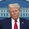 Donald Trump addressed reporters at the White House last week.