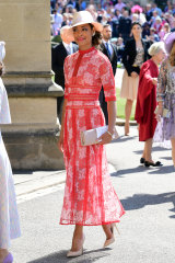 Blush is the new nude ... Suits star Gina Torres nails the wedding-guest look.