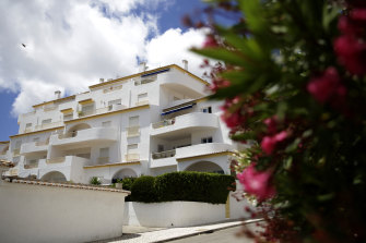 A recent view of the block of apartments from where British girl Madeleine McCann disappeared in 2007, in Praia da Luz on Portugal's Algarve coast.