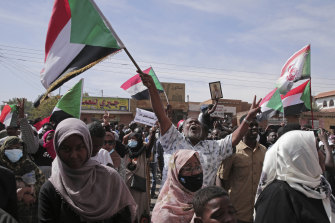 Protesters in Khartoum on January 2, 2022, have been gathering to denounce the October coup almost daily, despite fatalities. 