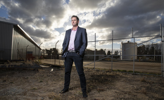 Allbids owner Rob Evans' Fyshwick business backs on to a site marked for a waste recycling facility. He says the extra garbage trucks rumbling down his street will force him to move his business.