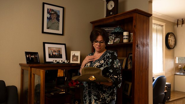 Colleen Pillen whose son Michael Powers took his own life.