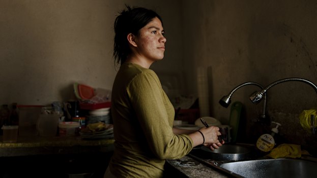 “For me, cooking is therapy. And I want others to find comfort in a dish made with love,” said Xiomara, a survivor of sexual abuse pictured in her kitchen in Huánuco, Peru.