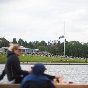  The Australian flag at half mast to pay respect to the New Zealand terror attack victims.