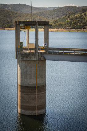 The Googong Dam is currently at 67 per cent capacity, but Icon Water says Canberra's water supply is very secure.
