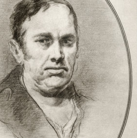 Illustration of Francisco de Goya by Gordon Ross.