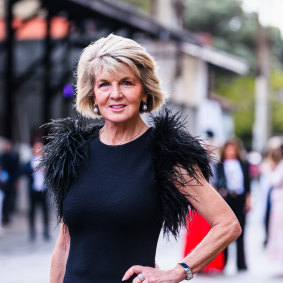 Julie Bishop rocks the frock at Australian Fashion Week.