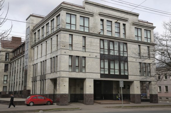 The building in St Petersburg where Russian trolls worked to interfere in the 2016 US election.