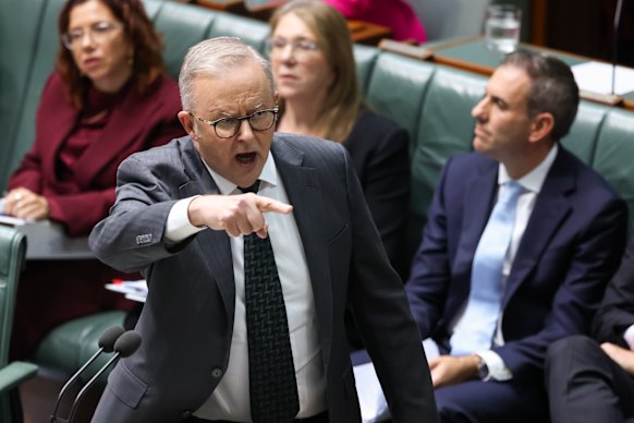 Prime Minister Anthony Albanese during question time.