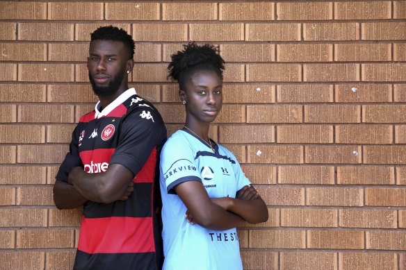 Bernie and Princess Ibini are on opposite sides of the Sydney derby divide this season.